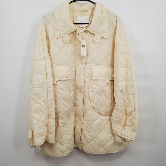 Anthropologie Lightweight Quilted Shacket Women Size XL NWT Button Up - Picture 3 of 15
